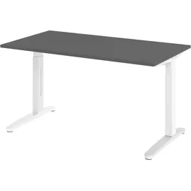 bümö Schreibtisch Serie-XB Grau / Weiß