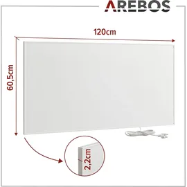 Arebos Infrarotheizung Infrarot Wandheizung Heizung Heizkörper Thermostat WIFI 700 W - Weiß