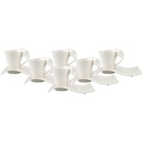 Villeroy & Boch NewWave Caffè Kaffeebecher mit Unterteller 300 ml 6er Set - DS