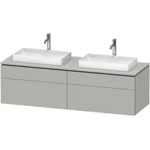 Duravit Duravit, Waschtischunterschrank wandhängend „L-Cube“ 162 × 48,2 × 55 cm) Betongrau Matt, links und rechts