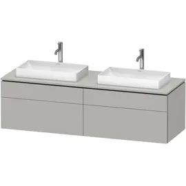 Duravit Duravit, Waschtischunterschrank wandhängend „L-Cube“ 162 × 48,2 × 55 cm) Betongrau Matt, links und rechts