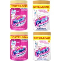 Vanish Oxi Action Wäsche Booster und Powerweiss Sparpack - 2 x 1,65 kg Powerweiss Wäsche-Booster für weiße Wäsche & 2 x 1,65 kg Wäsche-Booster für bunte Wäsche