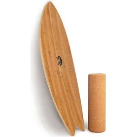 Jucker Hawaii Balanceboard Ocean Rocker Bamboo mit Rolle 10,5 x 33 cm