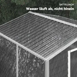 Outsunny Gerätehaus 2,40 x 2,06 m Dunkelgrau