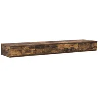 VidaXL Bett mit Schubladen in Räuchereiche 135x36,5x16,5 cm -