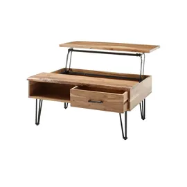 Sofa.de Couchtisch Mustique Akazie massiv natur beige 110 x 50 x 72 cm