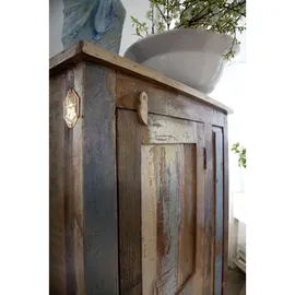 Massivmoebel24 Kommode Altholz 70x40x120 mehrfarbig lackiert Nature OF Spirit #58