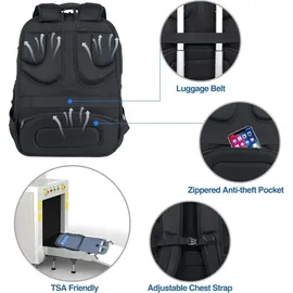 KROSER Laptop Rucksack Herren Schwarz