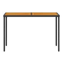 vidaXL Gartentisch mit Akazienholz-Platte 115x54x74 cm Poly Rattan