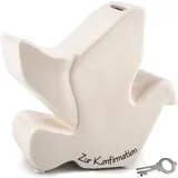alles-meine.de GmbH große Spardose Design wählbar zur Konfirmation/Kommunion - mit Schlüssel und Schloss - stabile Sparbüchse - aus Porzellan/Keramik - Verschluss - Spars..