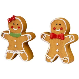 levandeo Lebkuchen Deko Figur 2er Set Braun