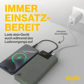aqiila Powerbird Powerbank 20000 mAh moosgrün