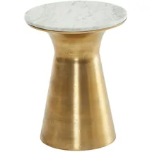 KADIMA DESIGN Beistelltisch Echter Marmor 35x35x45 cm Anstelltisch Metall | Gr.: onesize