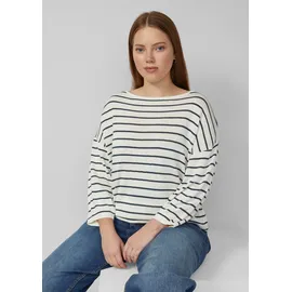 QS Strickpullover Blau / Creme 50