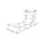 VCM Bindox Gartenliege 185 x 24 x 55 cm schwarz inkl. Sonnendach
