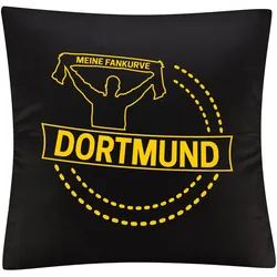 multifanshop Kissenbezug - Dortmund - Meine Fankurve - Druck gelb - Kissen