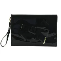Ted Baker Clutch Knot Bow Envelope Pouch schwarz