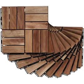 casa.pro Klickfliesen Alliste 10er Set 12 Lamellen 0,9 m2 beige/braun