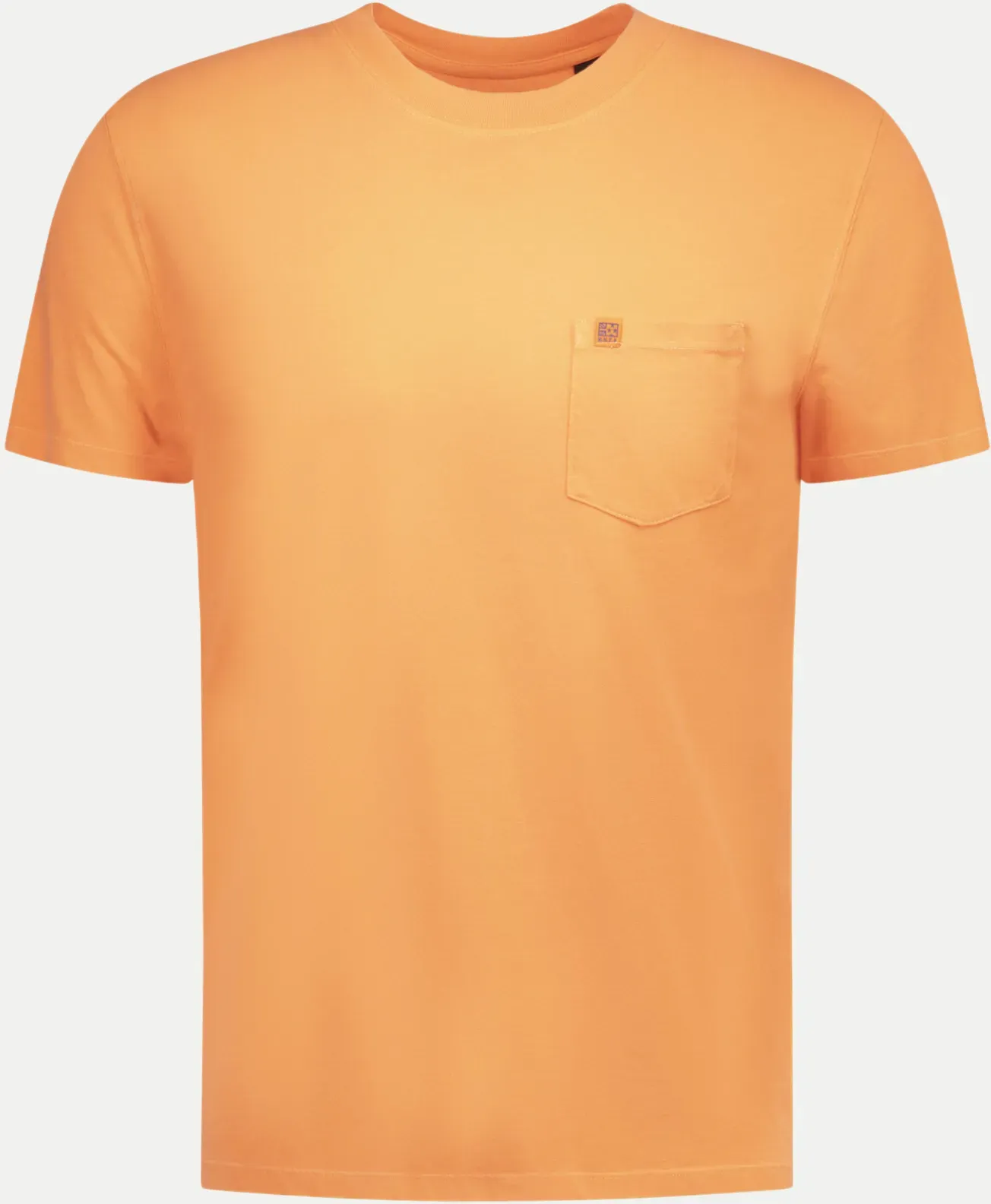 Basic T-Shirt mit Brusttasche Orange 3XL