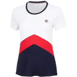 Fila Tennis-Shirt Aurelia (100% Polyester) weiss/navyblau/rot Damen