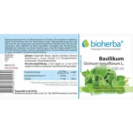 bioherba reichenbach gmbh ood Basilikum Ocimum tenuiflorum L. Tropfen Tinktur 50 ml
