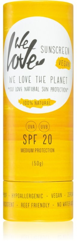 We Love The Planet You Love Natural Sun Protection Sonnencreme-Stick SPF 20 naturell 50 g