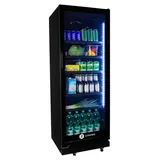 ZORRO Getränkekühlschrank ZKB 360 | Schwarz | 360 Liter | Glastür - Schwarz