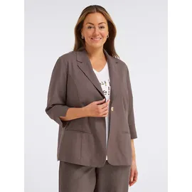 sheego Leinen-Blazer Braun 46