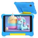 Wqplo Kinder-Tablet, 7 Zoll, Android 13, mit GMS Zertifiziert, 2 GB RAM 32 GB ROM, vorinstallierte Apps, Kindersicherung, Bluetooth, WiFi, Lerntablet mit Kid-Proof Schutzhülle (blau)