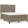 vidaXL Boxspringbett mit Matratze Taupe 140x200 cm Stoff