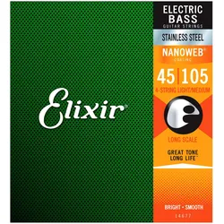 Elixir 14677 E-Bass Stainless Steel 4-String Light/Medium Long Scale
