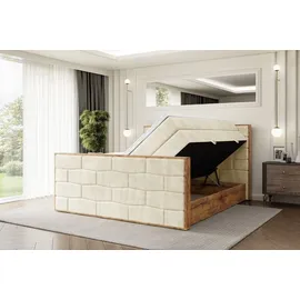 altdecor Boxspringbett 140 x 200 cm H3 Beige