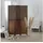 Homestyle4u 2023, Paravent Raumteiler Holz Dunkel Braun 3 teilig Rattan Optik Trennwand Sichtschutz