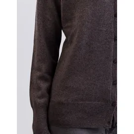 CASH-MERE.CH Strickjacke in Grau-Taupe Melange M