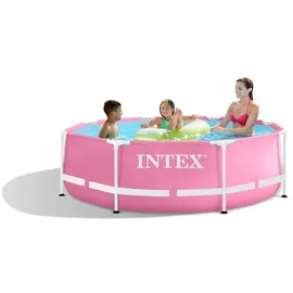Intex 2,44 m x 76 cm Pink Metal Frame Pool, Set-up Size: 2,44 m x 76 cm (28290NP)