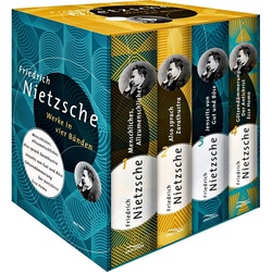 Friedrich Nietzsche, Werke in vier Bänden (Menschliches, Allzu Menschliches - Also sprach Zarathustra - Jenseits von Gut - Friedrich Nietzsche, Gebunden