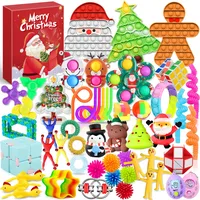 Chennyfun 53 Pcs Christmas Adventskalender 2024 Fidget Spielzeug Set, 24 Tage Anti-stress Weihnachten Adventkalender für Kinder, Überraschungen Weihnachtskalender Countdown Geschenk für Mädchen Jungen