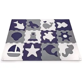 Hakuna Matte Stylische Baby Puzzlematte 1,2 x 0,9 m Meereswelt – 12 Platten 30x30 cm – 20% dickere, weiche, schadstofffreie Krabbelmatte – pflegeleicht, plastikfreie Verpackung