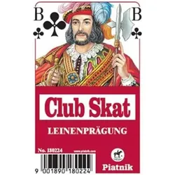 PIATNIK 1802 Spielkarten Skat Leinen - rote Rückseite