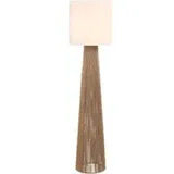Stehlampe natur weiß Papier H/D: ca. 140x35 cm E27 1 Brennstellen - Natur, Weiss