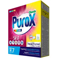 PUROX COLOR Waschpulver im Karton 7 Waschladungen 490 g – Universelles Pulver für Farbige Textilien, Entfernt Flecken, Umweltfreundlich, Effizient, Schützt vor Kalk