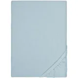 biberna Spannbettlaken 0002744 Feinbiber 180 x 200 - 200 x 200 cm taubenblau