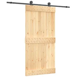 vidaXL Natürlich und Schwarz rechts 100 x 210 cm schwarz