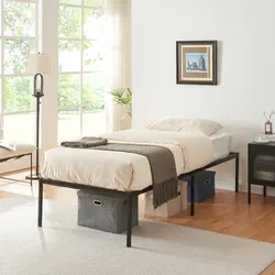 Metallbett Vårdö 90x200 cm Schwarz