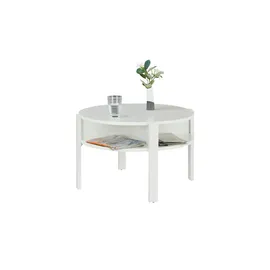 Forte Couchtisch Tobago Weiß Holzwerkstoff 74,4 x 45,5 x 74,4 cm