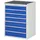 Rau Schubladenschrank m. Anti-Rutsch-Matte 7 Schubl.-XL 4x120 3x150mm