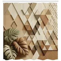 ABAKUHAUS Duschvorhang Monstera 175 x 240 cm grün