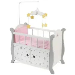 BAYER CHIC 2000 Puppenbett mit Mobile Stars grau