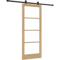 vidaXL Schiebetür ORKDAL Braun 83 x 202 cm Holz und Metall