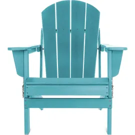 ASPERO Gartenstuhl Adirondack 75 x 83 x 75 cm grau/türkis